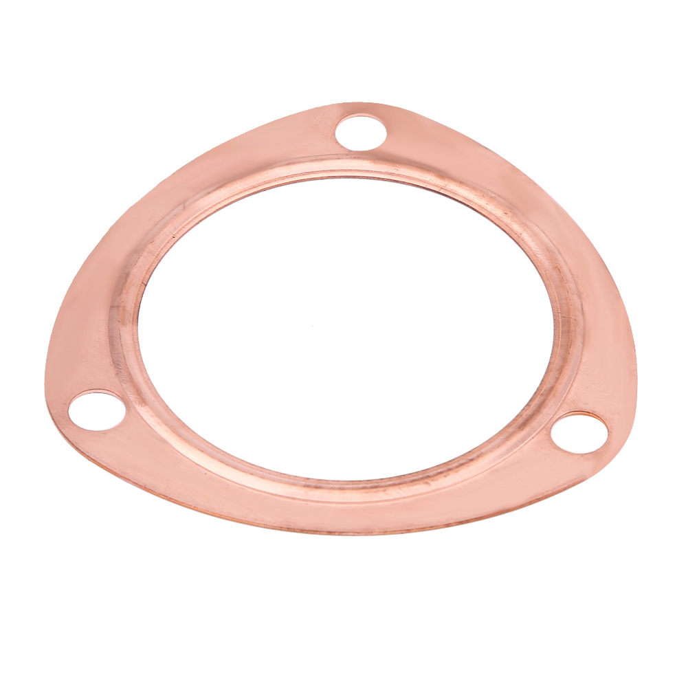 Qiilu 2pcs 3inch Copper Header Exhaust Collector Gaskets Reusable for SBC BBC 302 350 454 383 Exhaust Gaskets